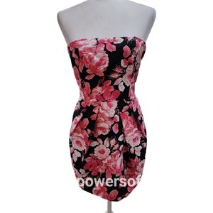 Forever 21 Floral Strapless Dress